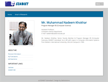Tablet Screenshot of nadeem.szabist-isb.edu.pk