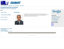 Tablet Screenshot of farooq.szabist-isb.edu.pk